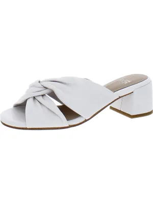 Vow Womens Leather Slip On Heels