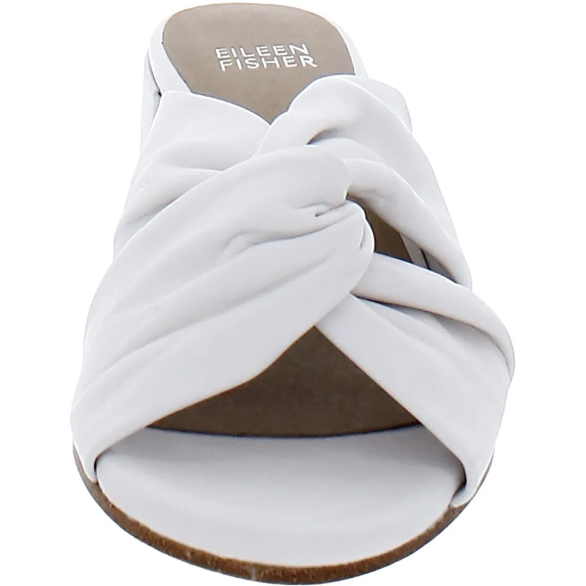 Vow Womens Leather Slip On Heels