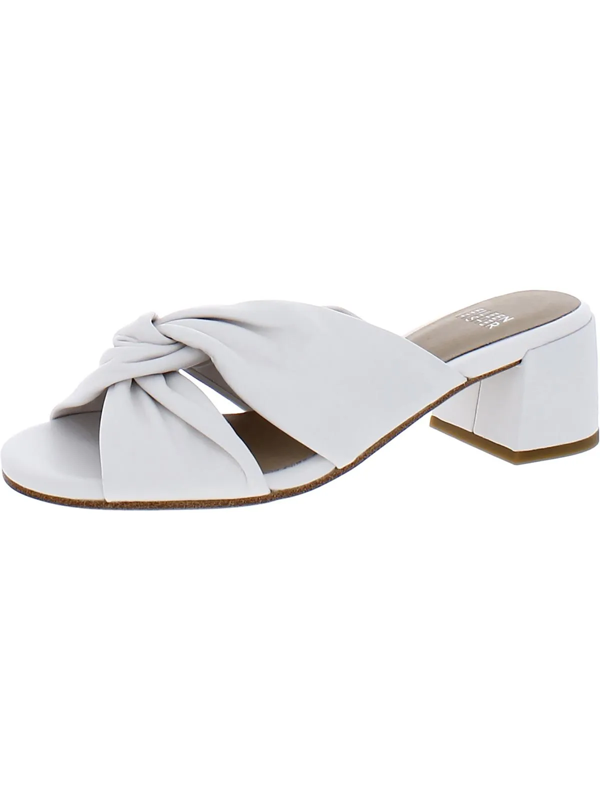 Vow Womens Leather Slip On Heels