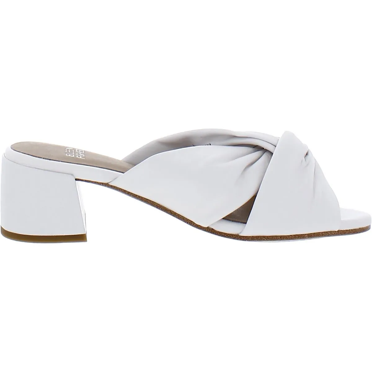 Vow Womens Leather Slip On Heels