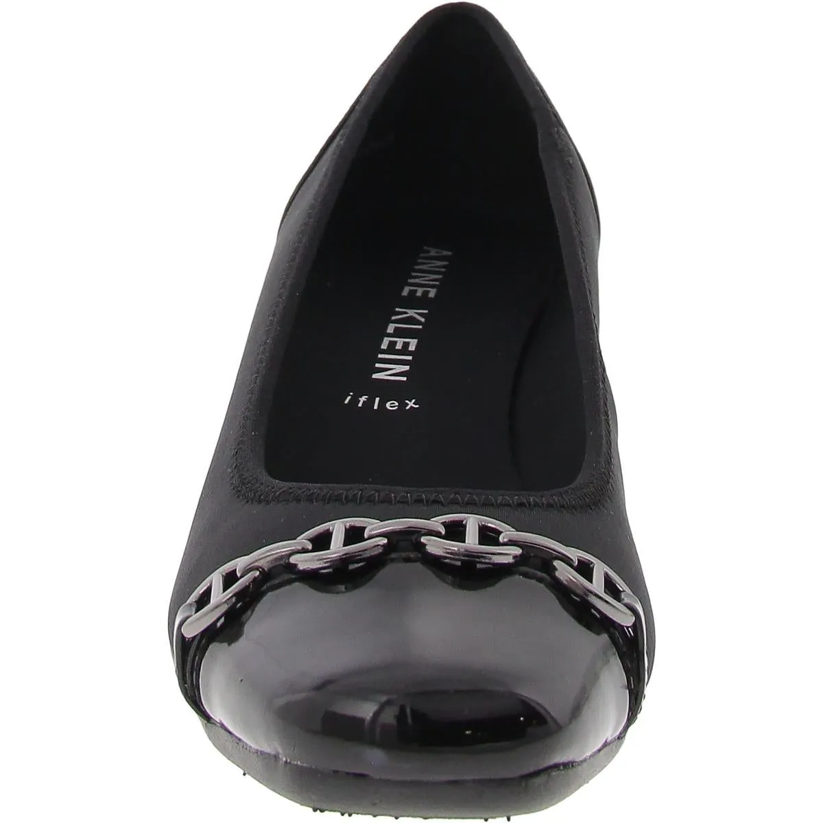 Webster Womens Chain Patent Loafer Heels