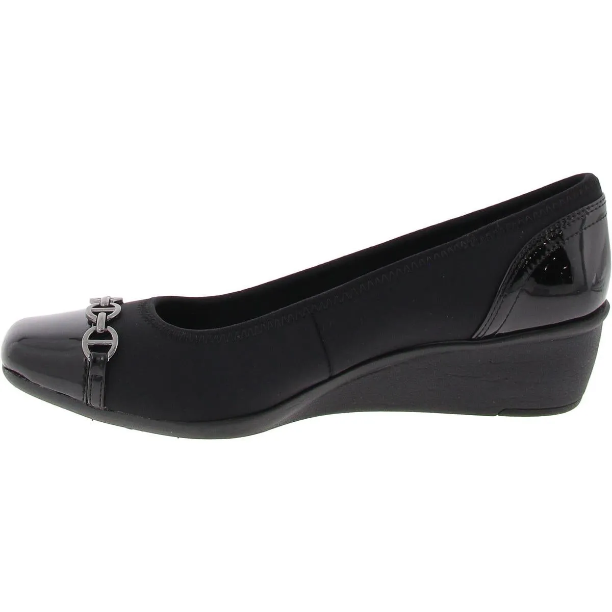 Webster Womens Chain Patent Loafer Heels