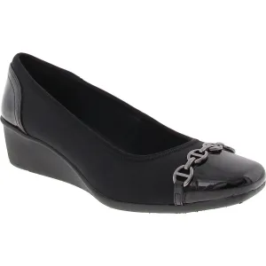 Webster Womens Chain Patent Loafer Heels