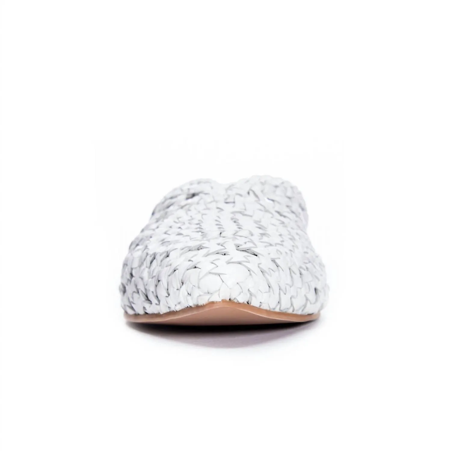 Wild Flower Leather Mule In White