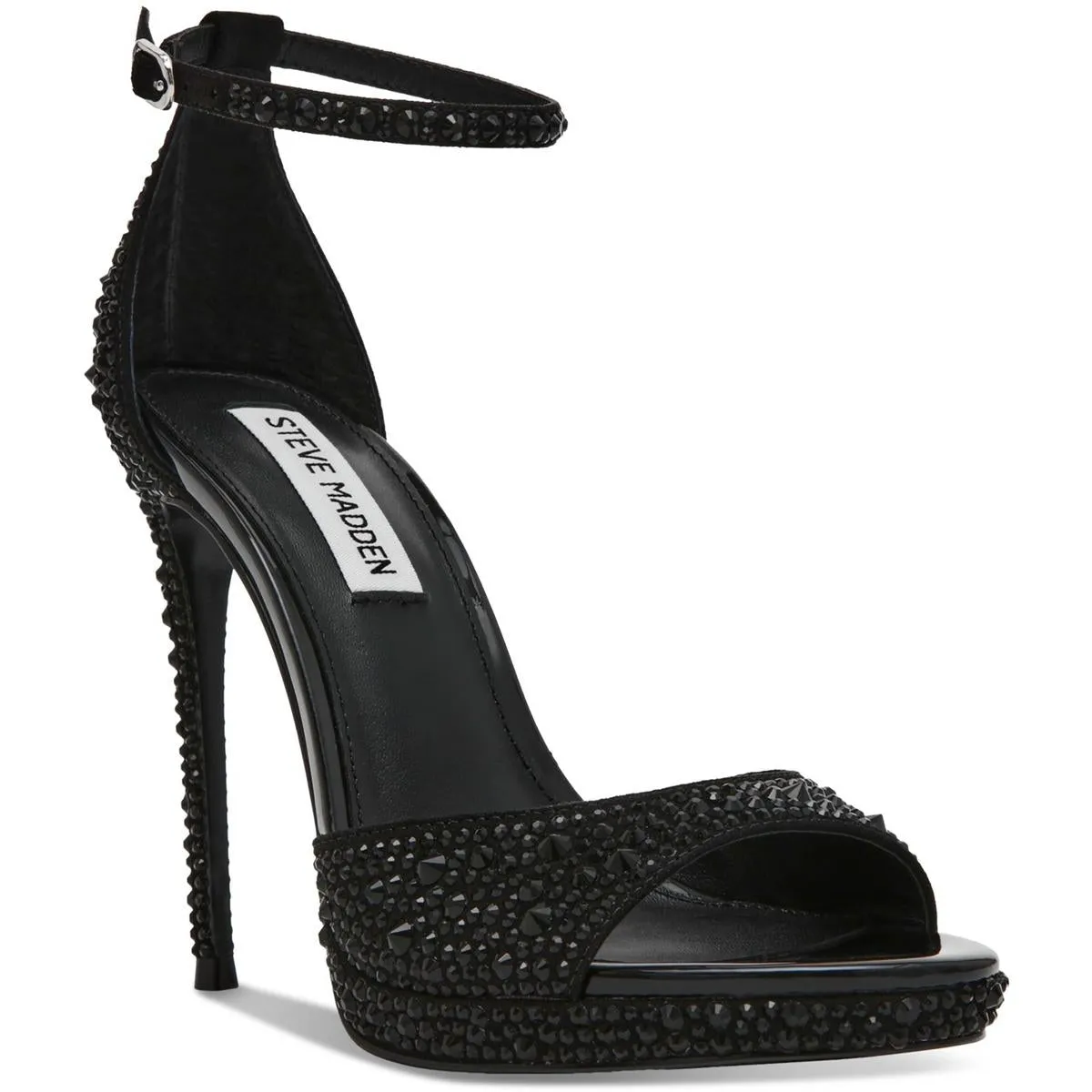 Wiley Womens Rhinestone Manmade Ankle Strap