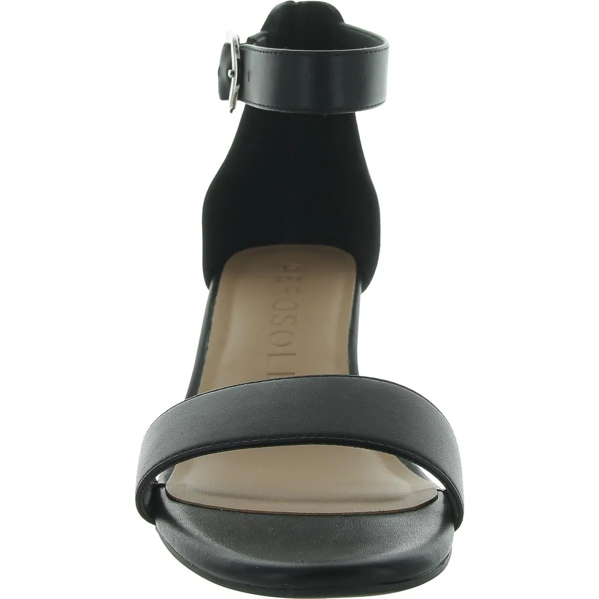 Willis Womens Faux Leather Cushioned Footbed Wedge Sandals