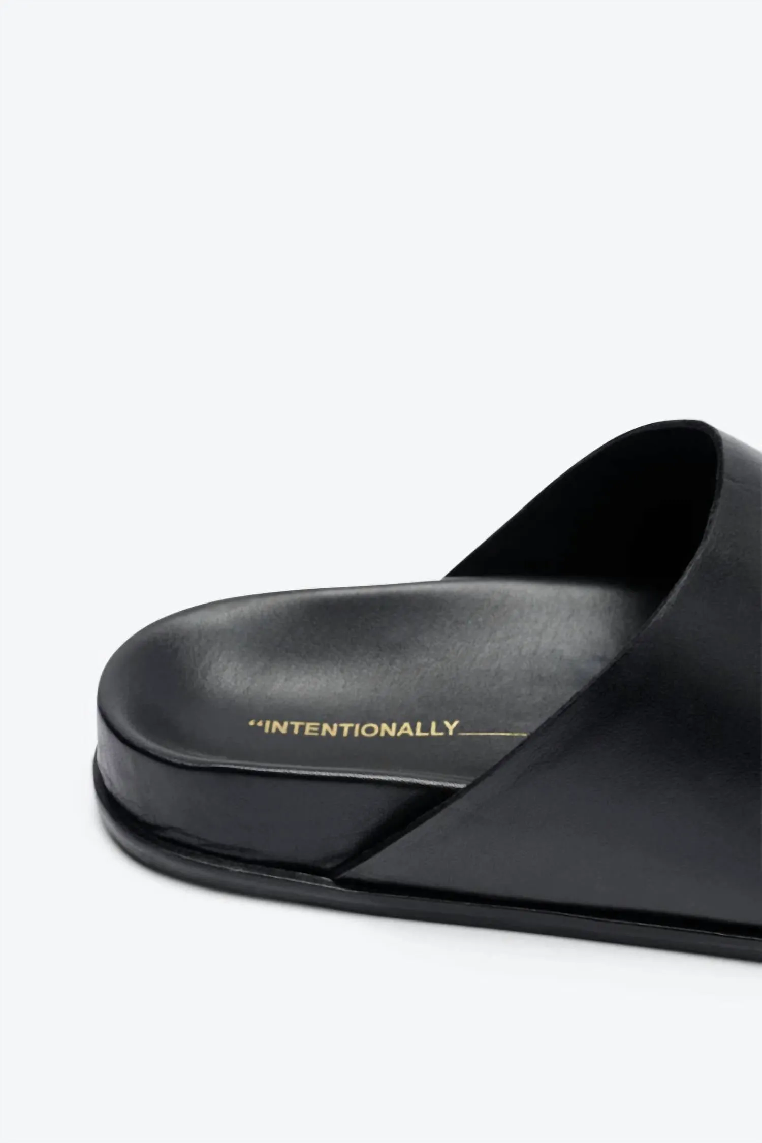 Women Agatha Leather Slip On Mules In Black