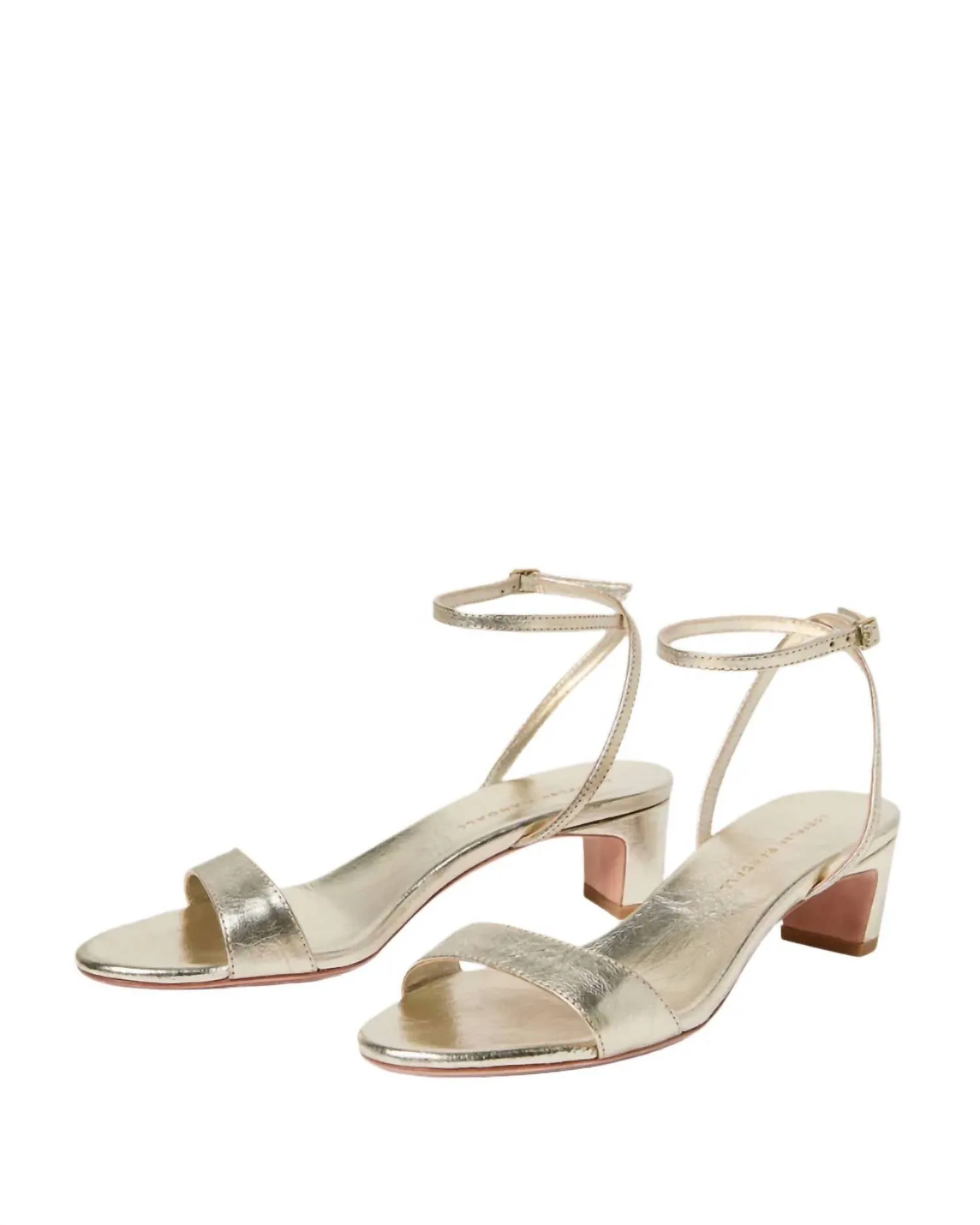 Women's Alice Simple Mid-Heel Sandals In Champagne