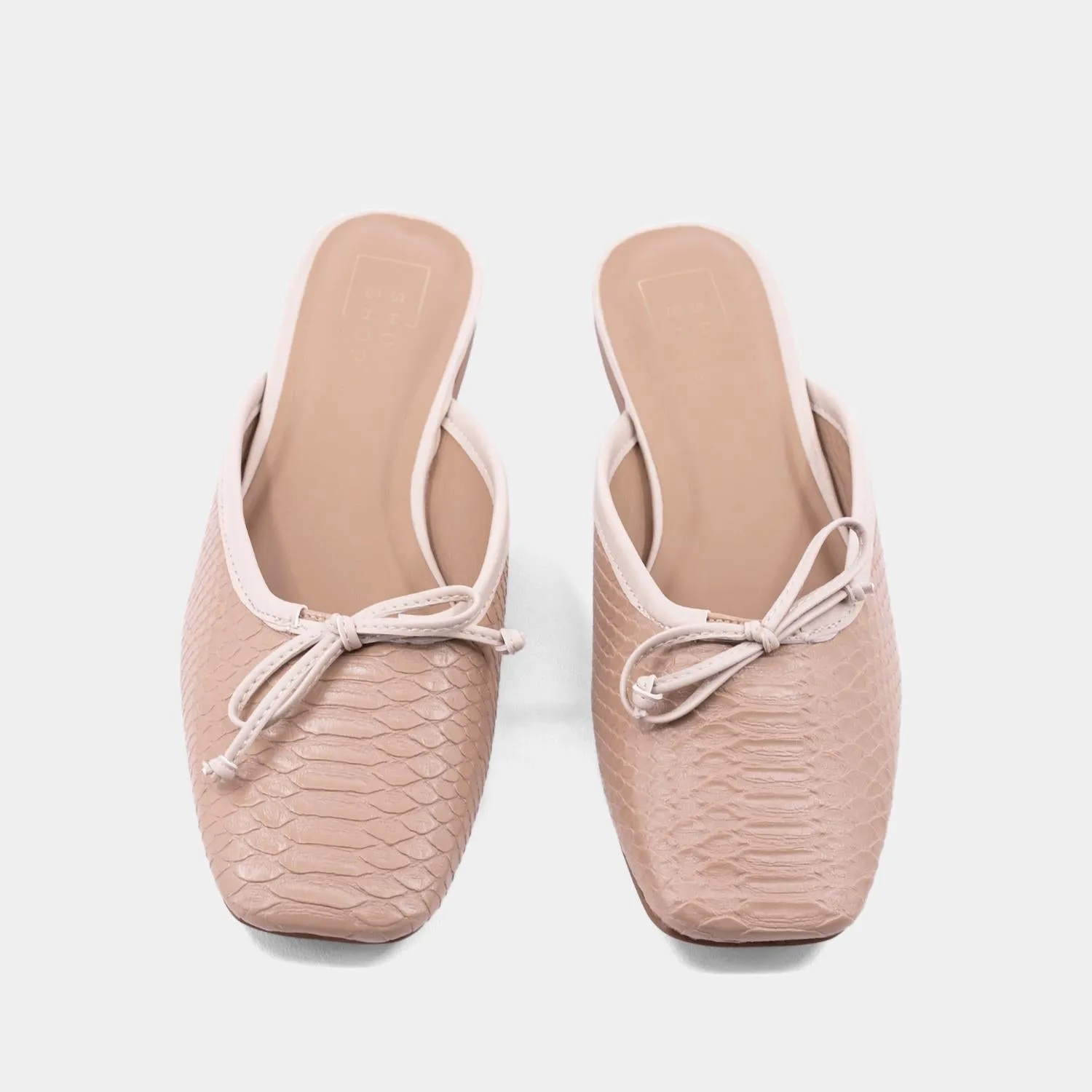 Women's Andrea Slip-On Mule In Nude Snake