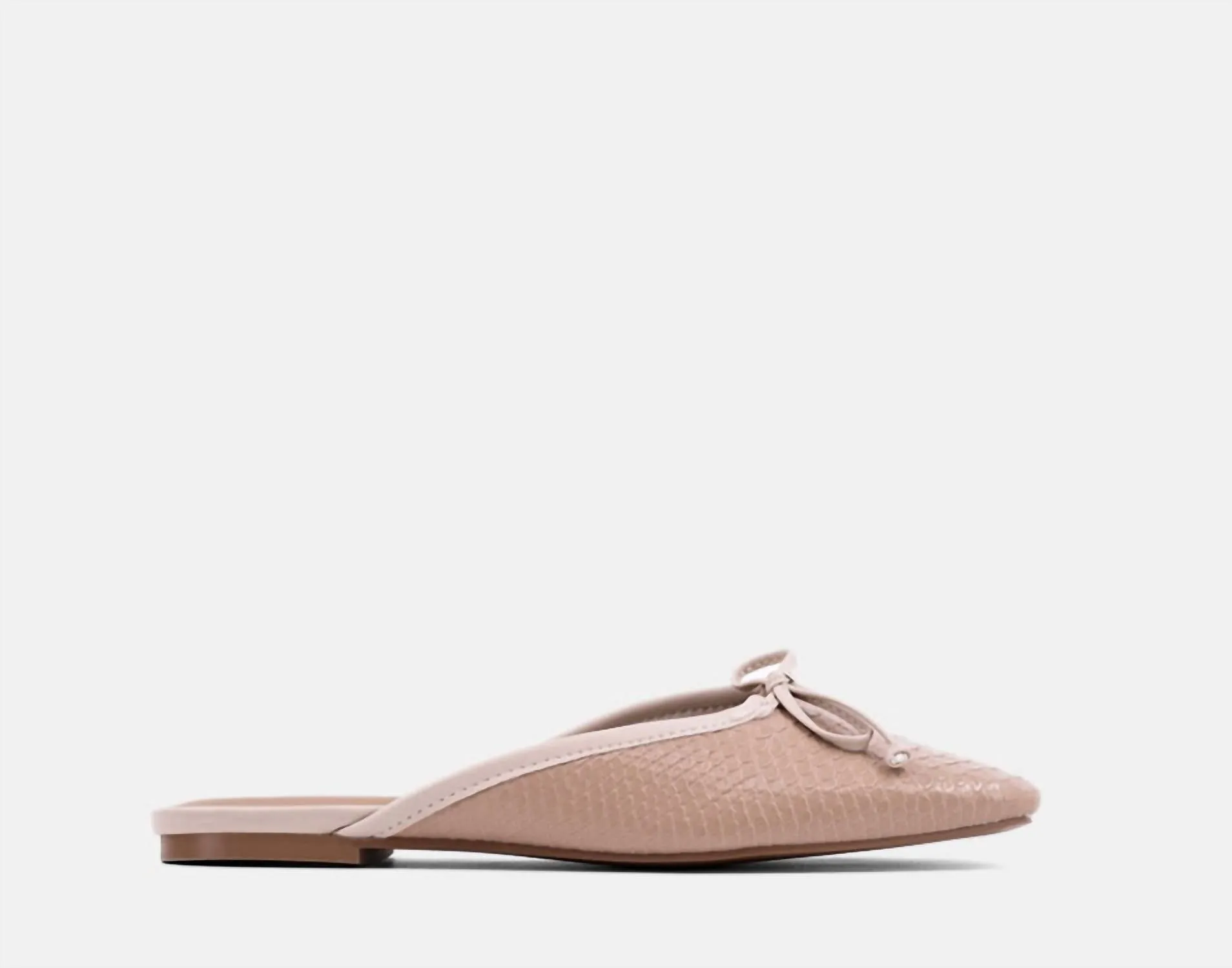 Women's Andrea Slip-On Mule In Nude Snake
