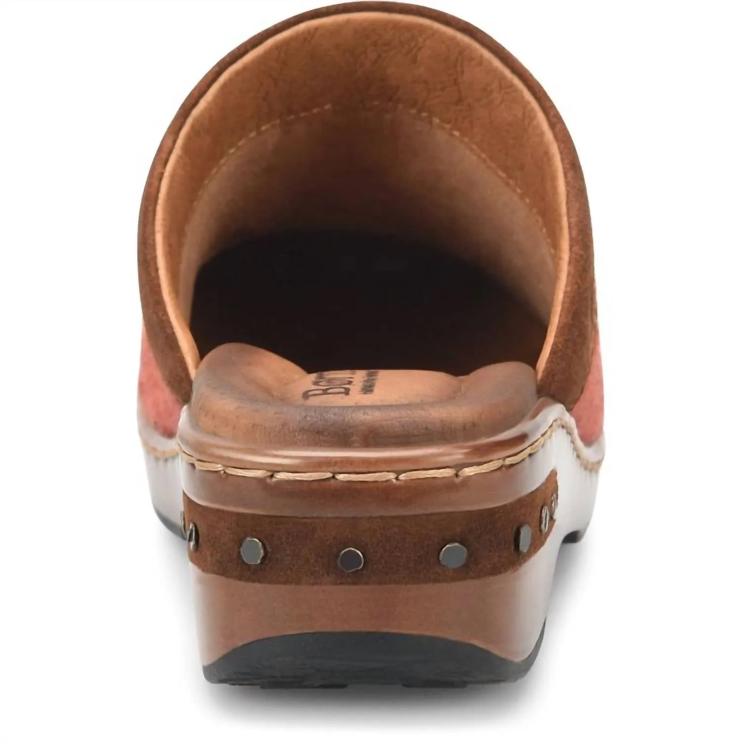 Women's Bandy Comfort Clog In Brown/rust