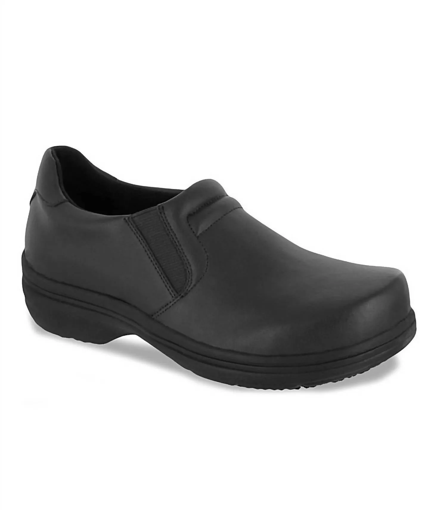 Women's Bind Slip Resistant Work Shoe - Double Wide Width In Black