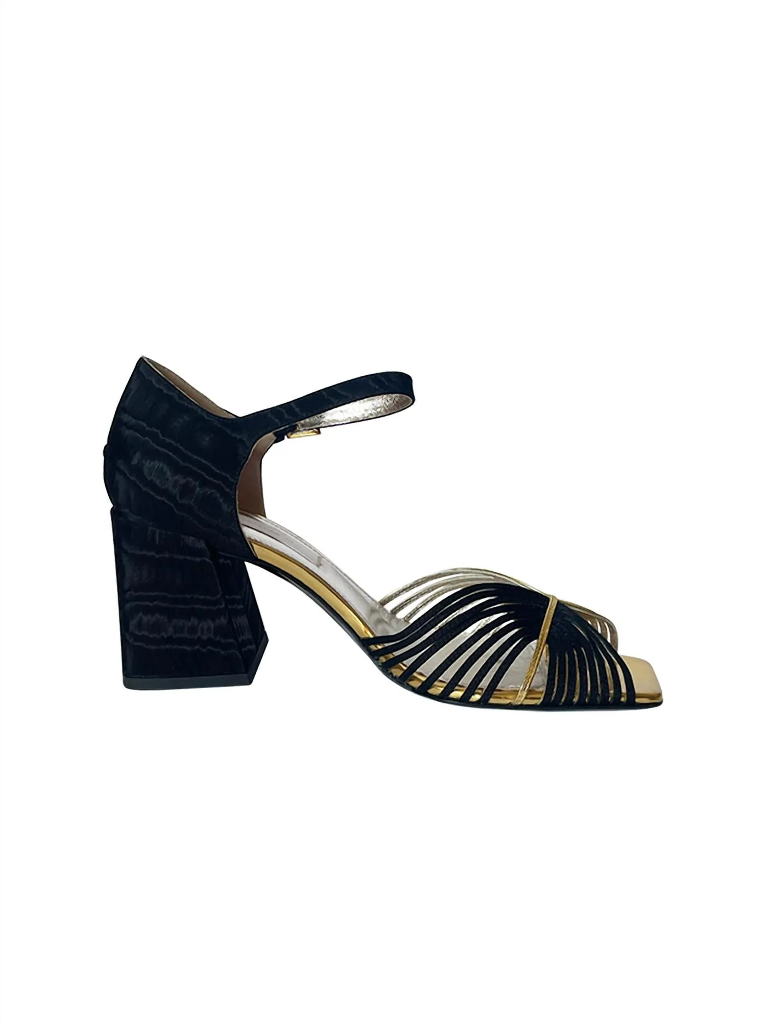 Women's Bitone 70S Heels In Black/gold