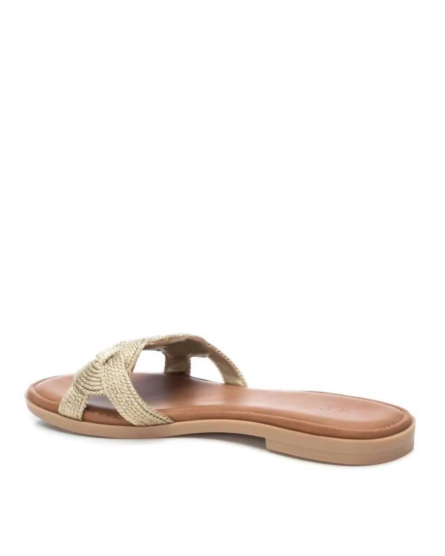 Women's Braided Flat Sandals In Gold