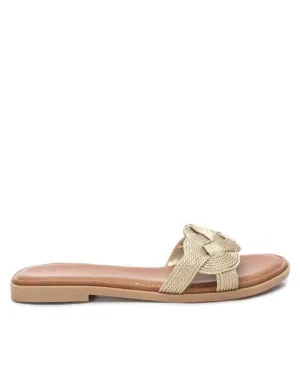Women's Braided Flat Sandals In Gold