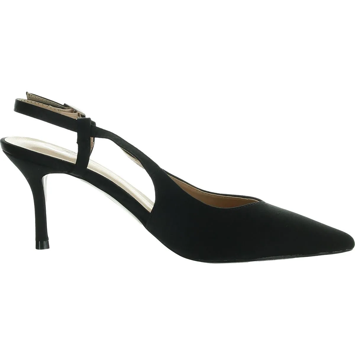 Womens Buckle Man Made Slingback Heels
