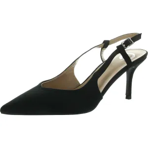 Womens Buckle Man Made Slingback Heels