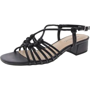 Womens Buckle Manmade Slingback Heels