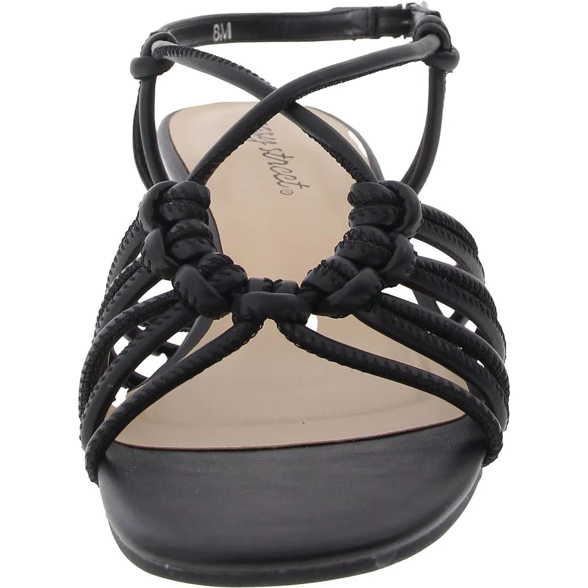 Womens Buckle Manmade Slingback Heels