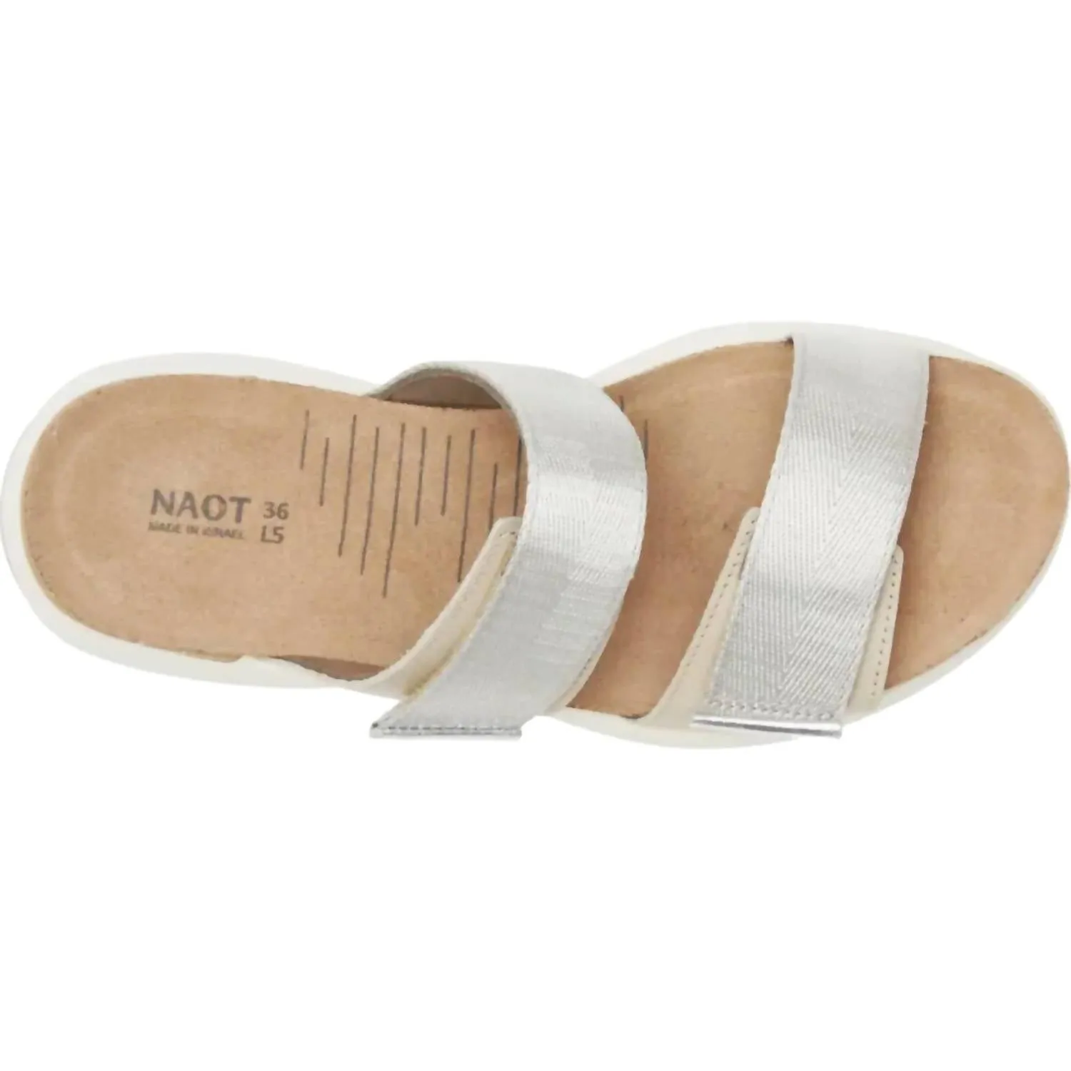 Women's Calliope Sandal In Ivory Leather/silver Grey