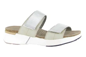 Women's Calliope Sandal In Ivory Leather/silver Grey