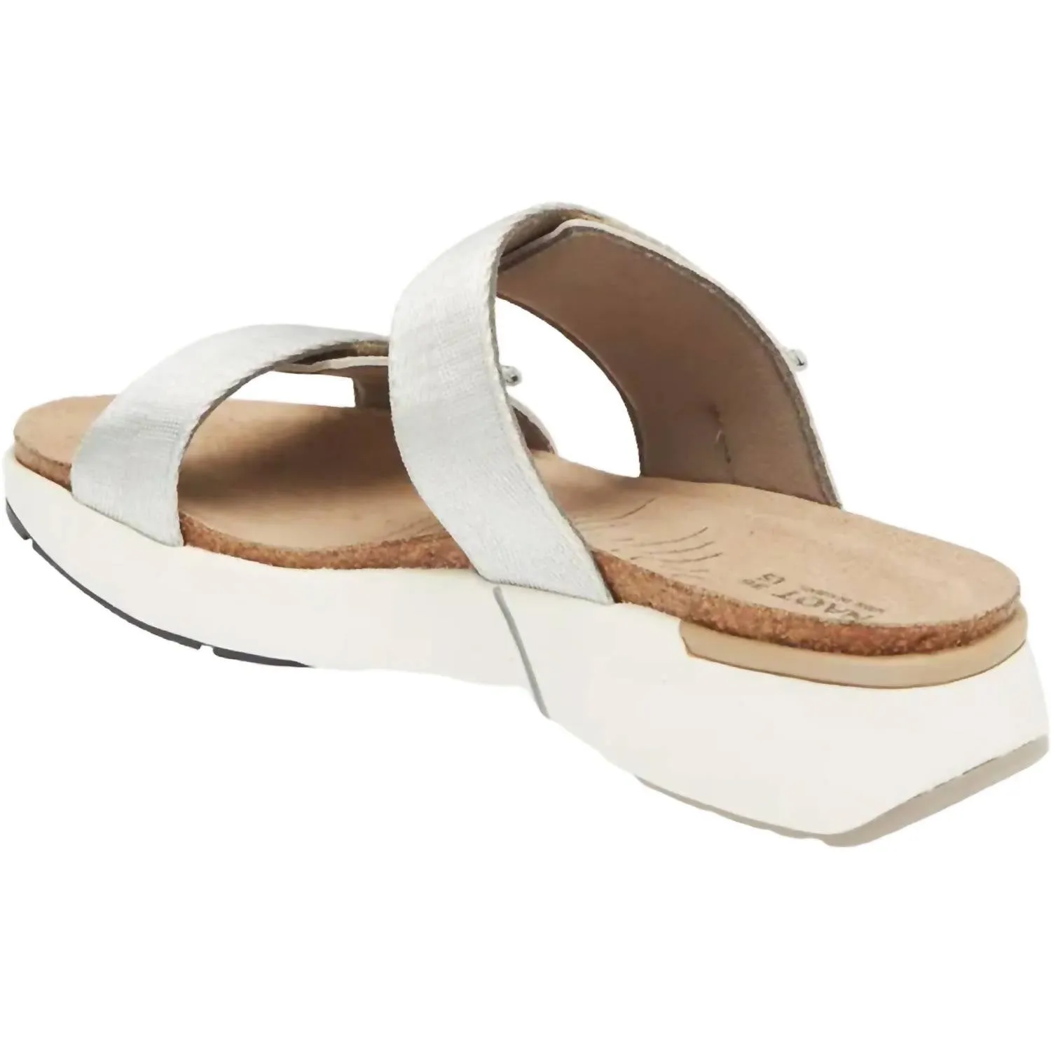 Women's Calliope Sandal In Ivory Leather/silver Grey