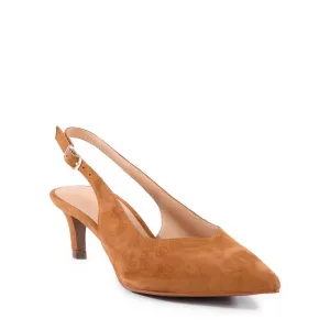 Women's Candlelight Slingback Pump In Tan Suede