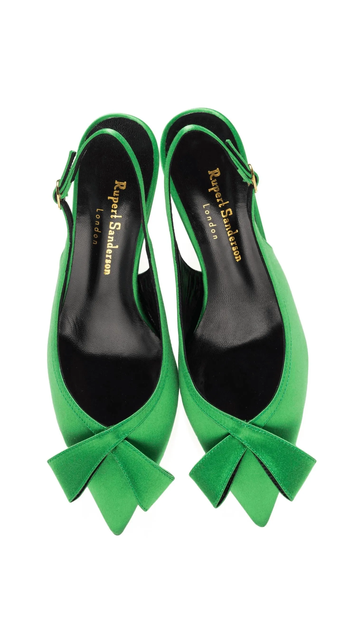 Women's Caprice Satin Heels In Emerald