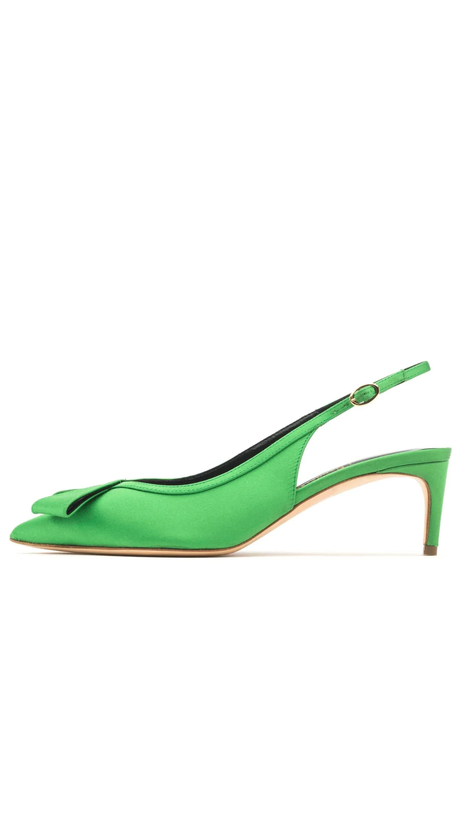 Women's Caprice Satin Heels In Emerald