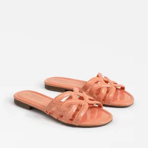 Women's Cat Slide Sandals In Tangerine