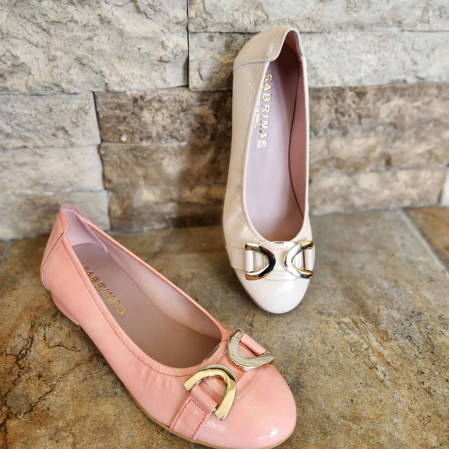 Women's Celine Ballet Flat In Pink Patent