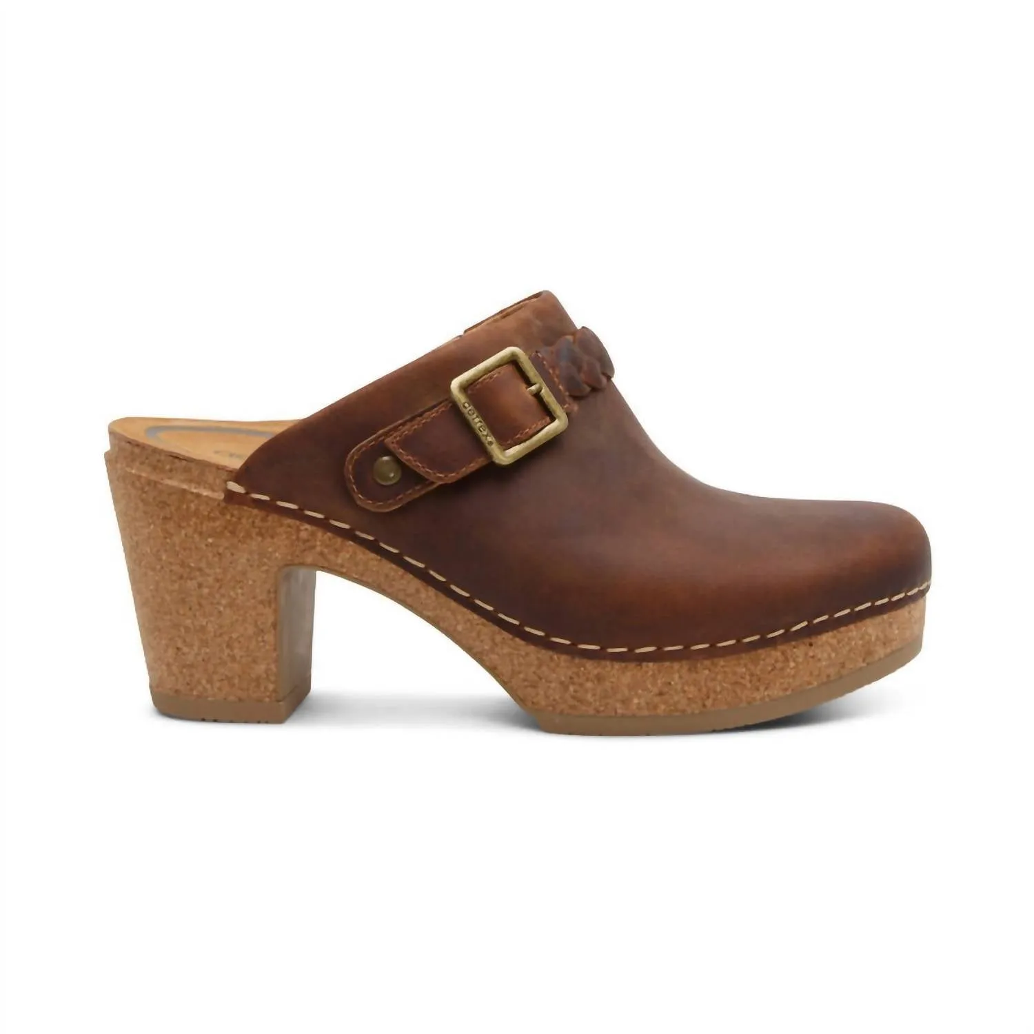 Women's Corey Heeled Clog In Brown