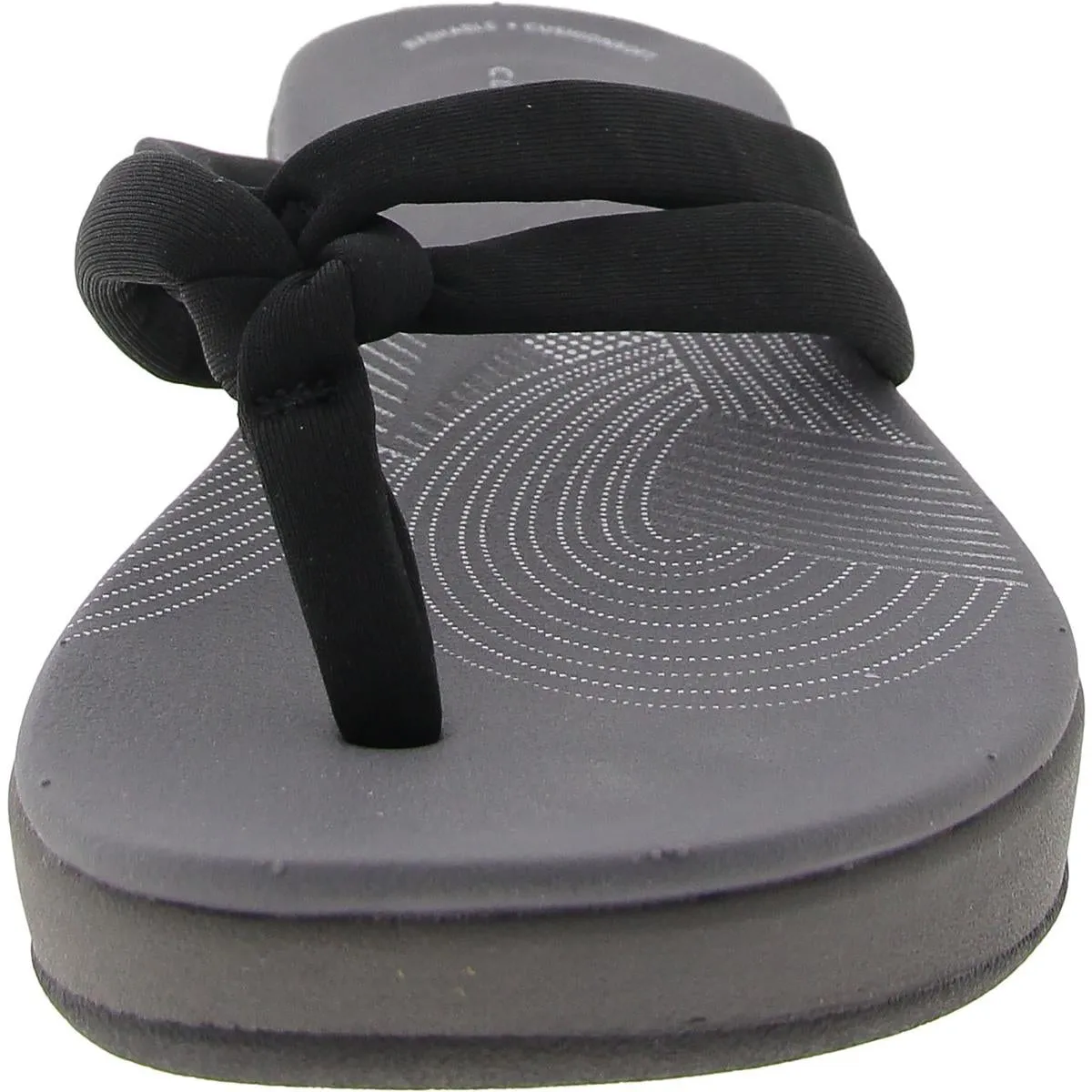 Womens Cushioned Footbed Faux Suede Flip-Flops