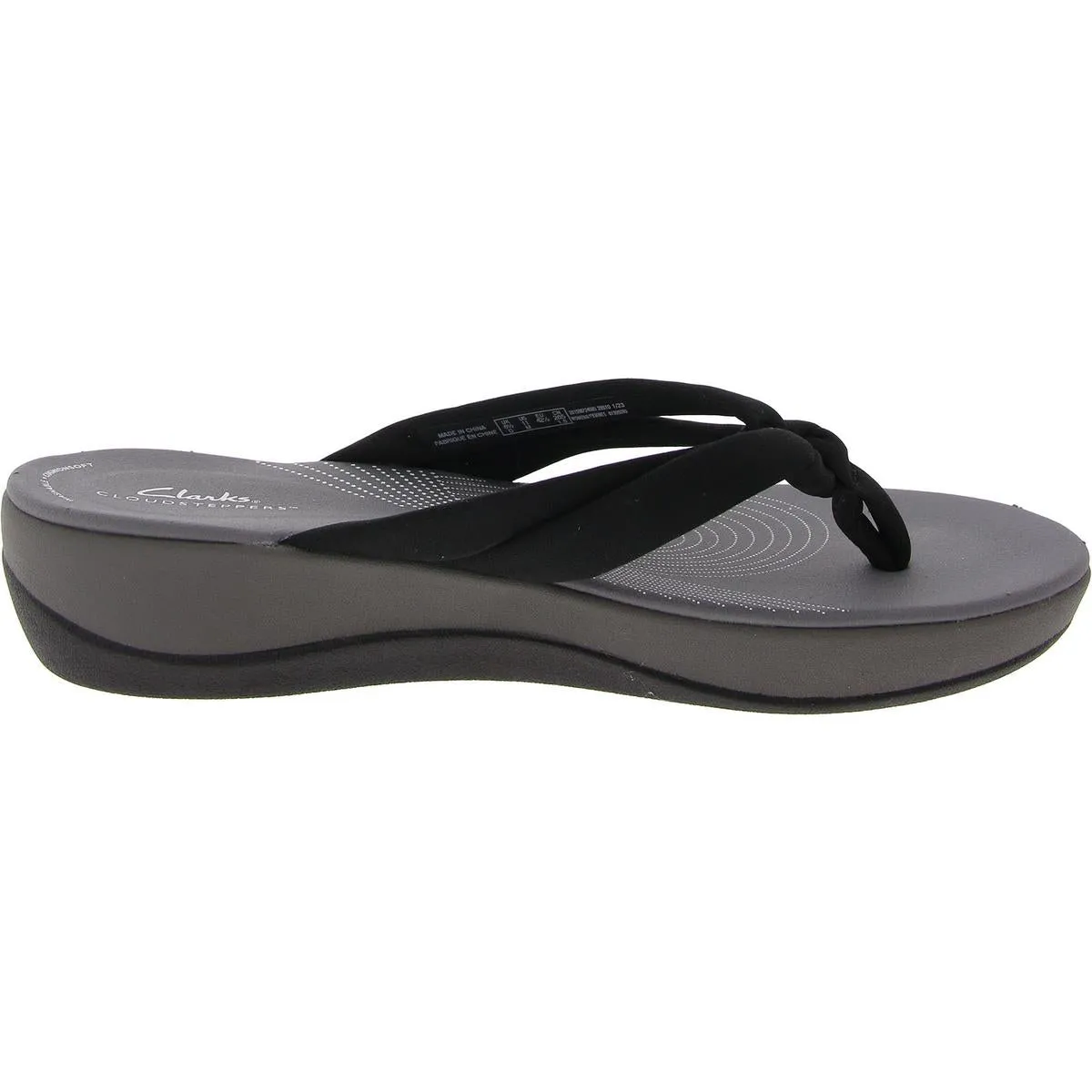 Womens Cushioned Footbed Faux Suede Flip-Flops