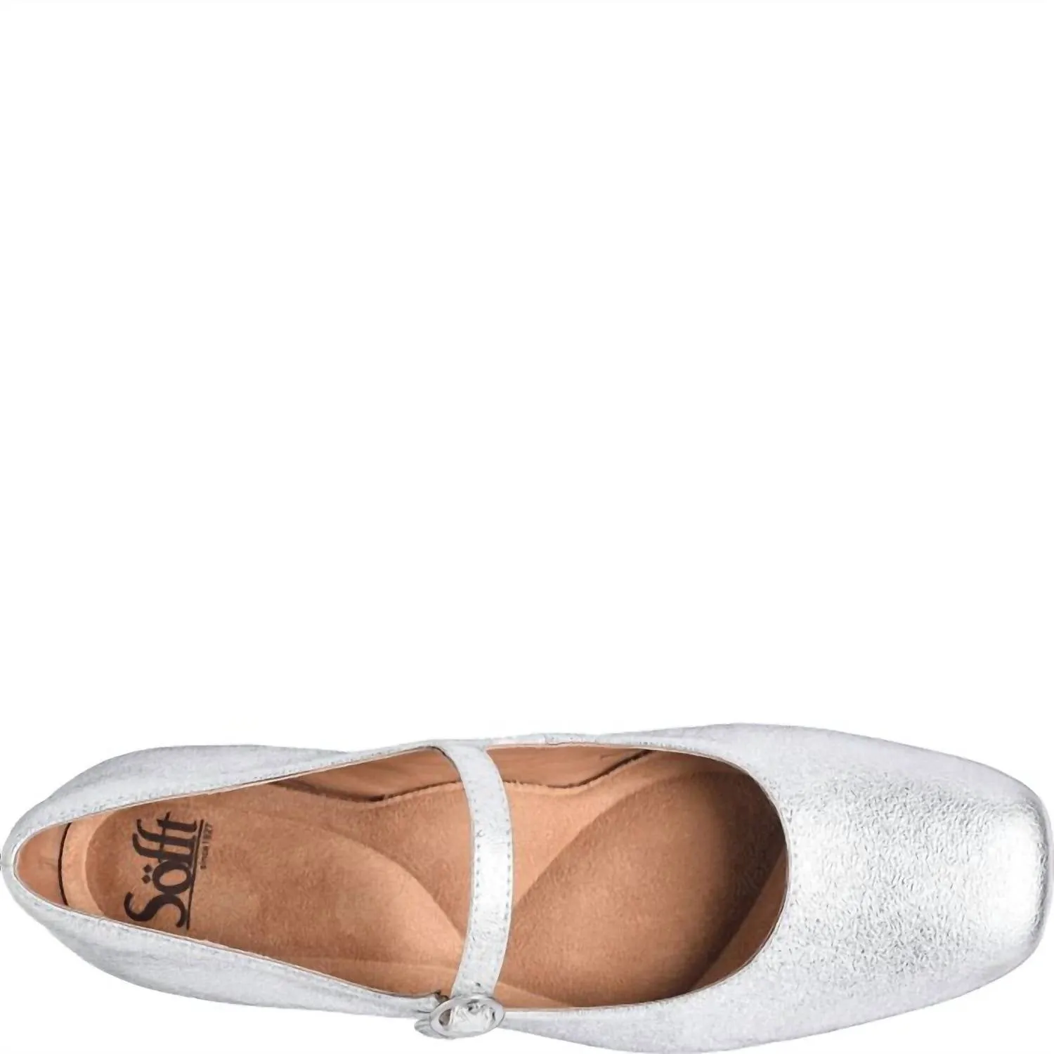 Women's Elsey Leather Flats In Silver