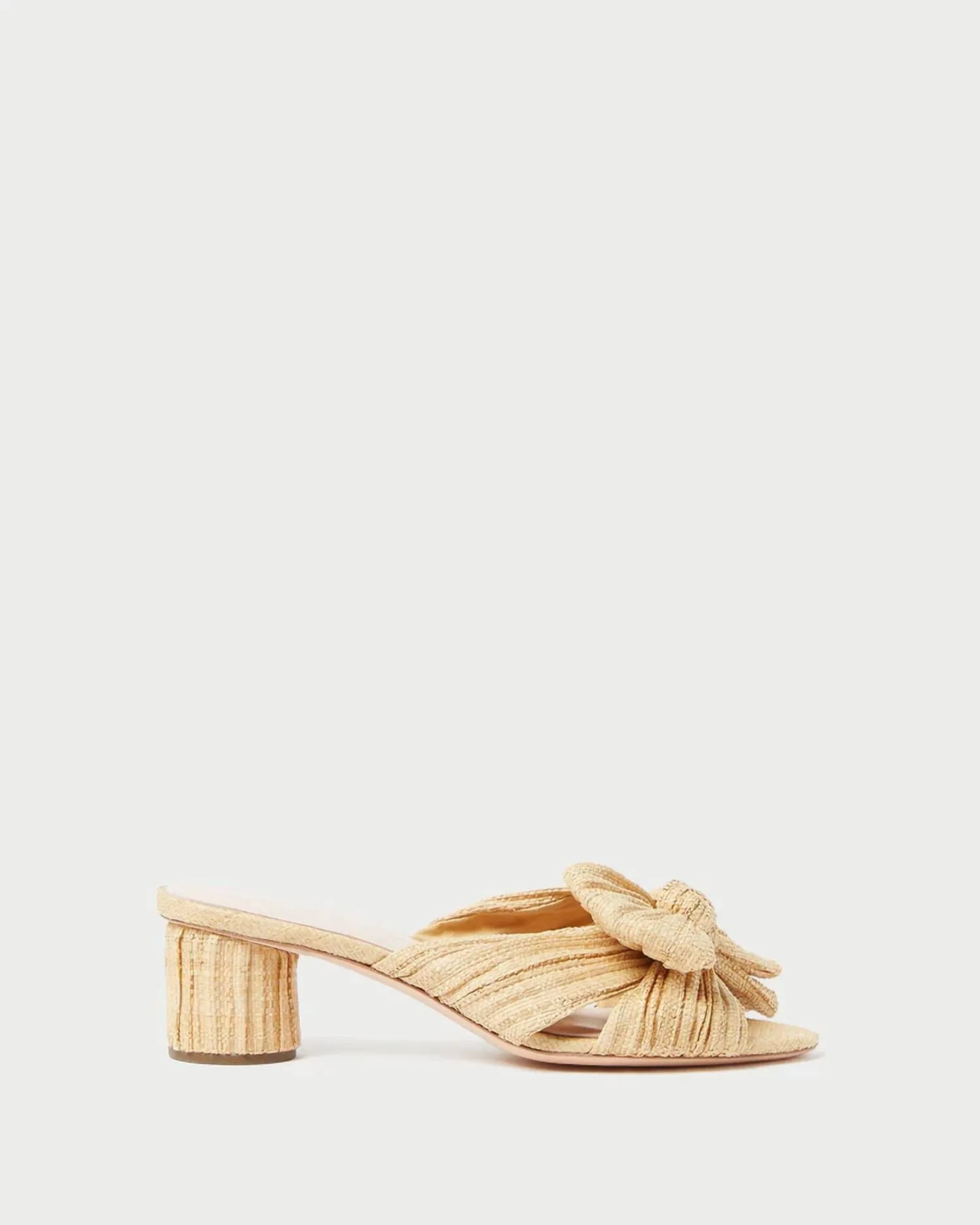 Women's Emilia Pleated Knot Mule In Natural