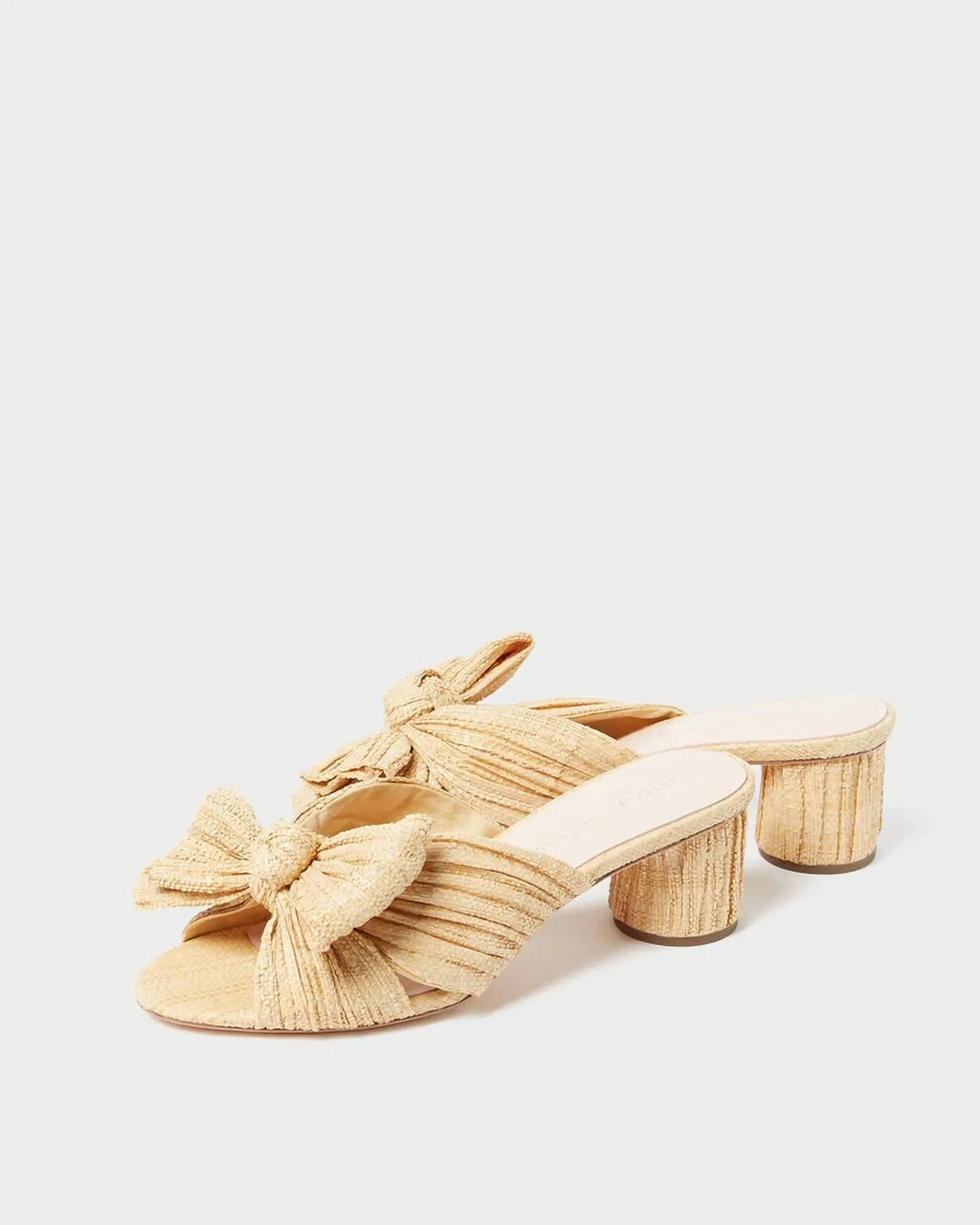 Women's Emilia Pleated Knot Mule In Natural