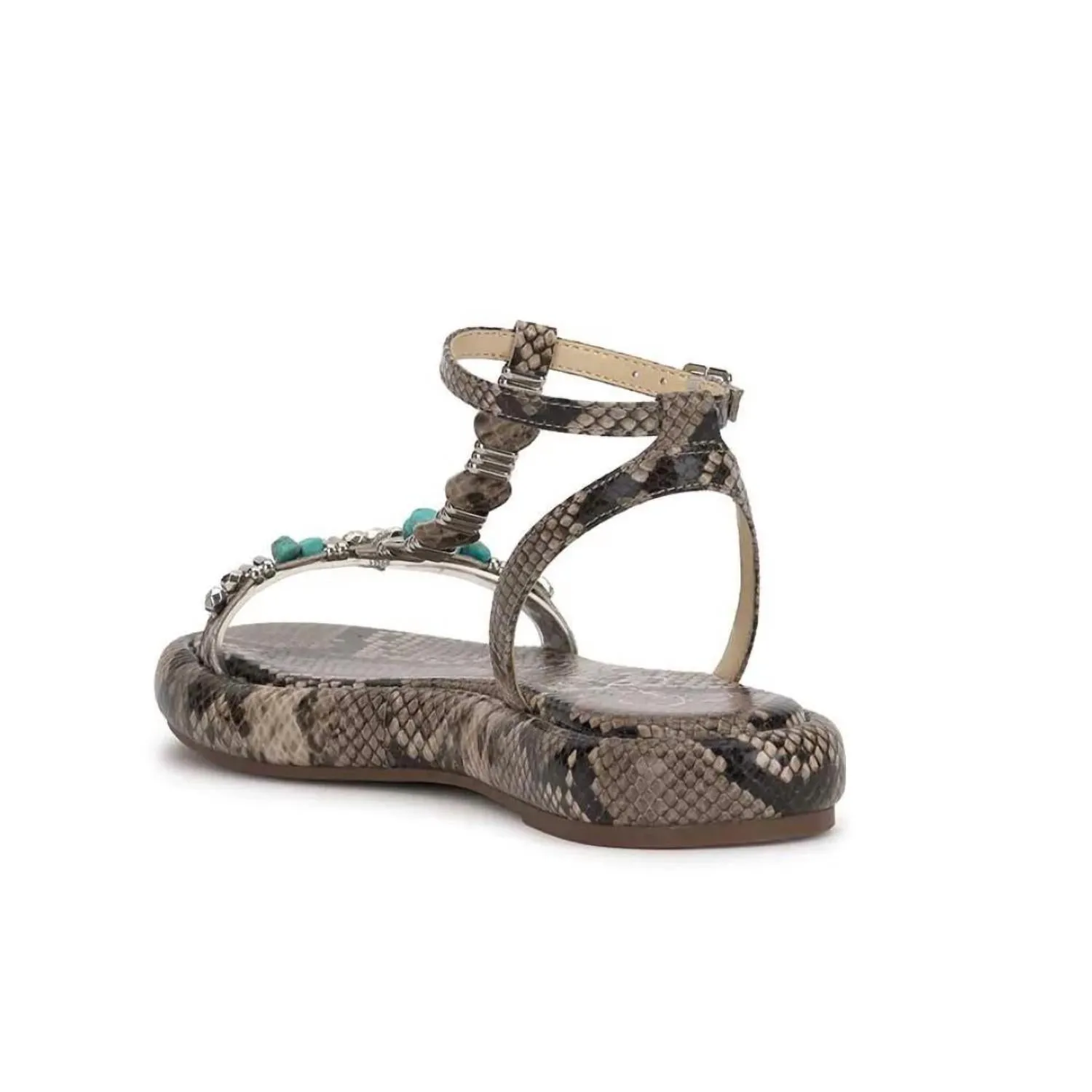 Women's Eshily Embellished Sandal In Dark Natural