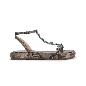 Women's Eshily Embellished Sandal In Dark Natural