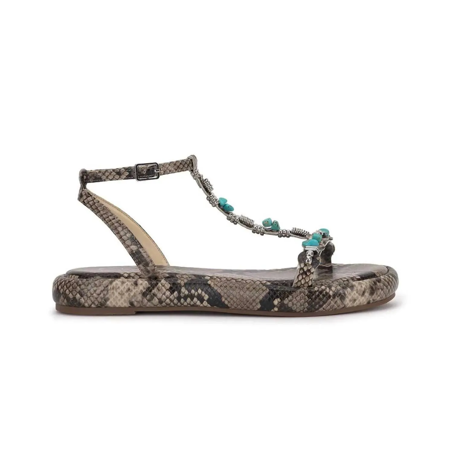 Women's Eshily Embellished Sandal In Dark Natural