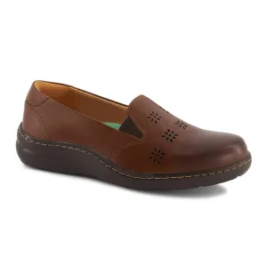 Women's Exclusive Comfort Leather Flat Shoes In Brown