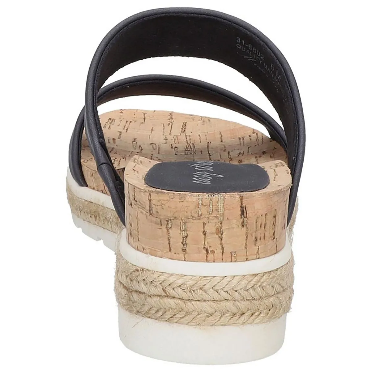 Womens Faux Leather Stretch Espadrilles