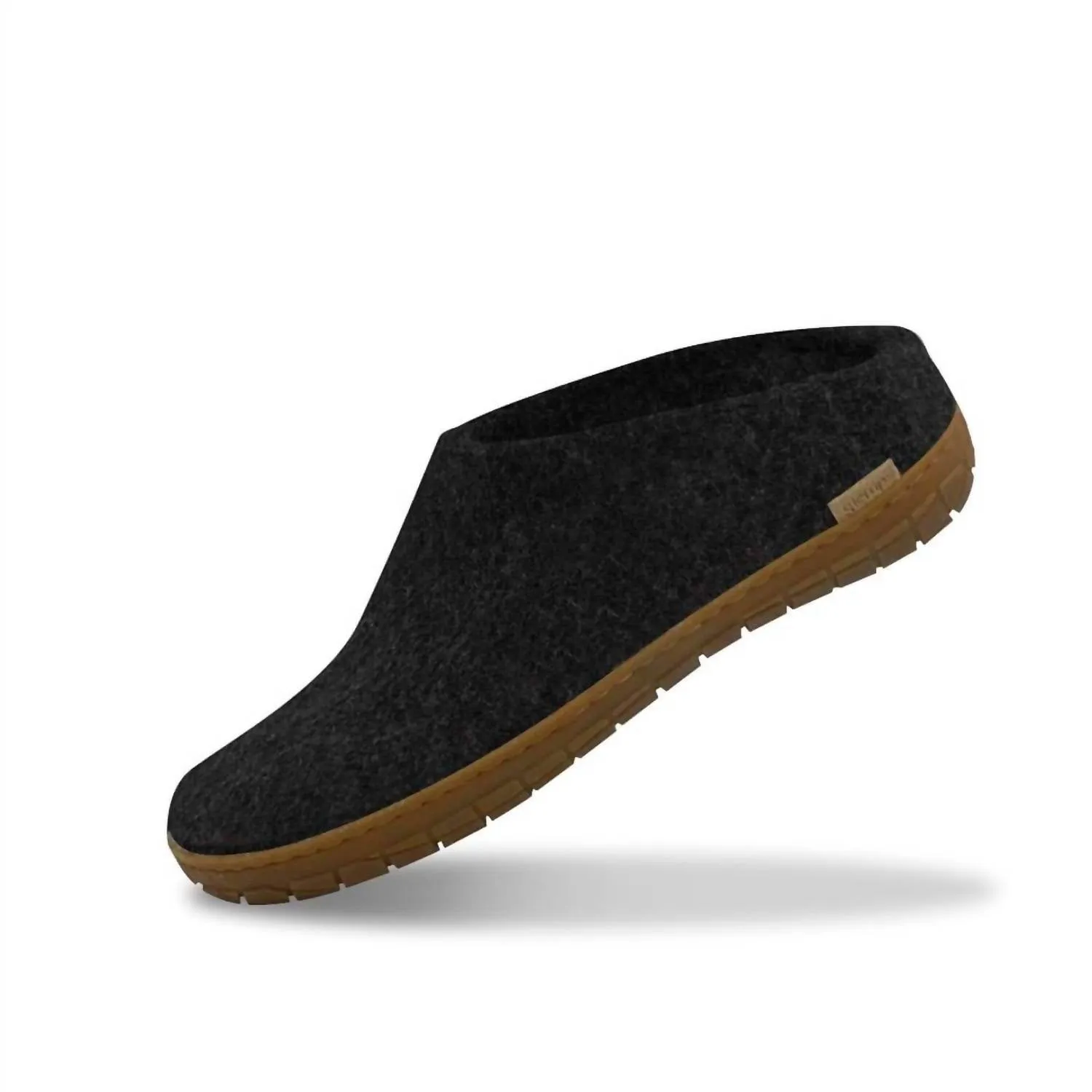 Women's Felt Slip-On Shoes In Charcoal