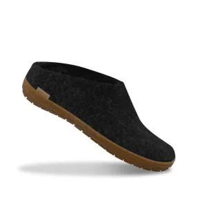 Women's Felt Slip-On Shoes In Charcoal