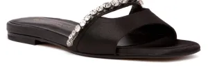 Women's Gemma Satin Sandal In Black
