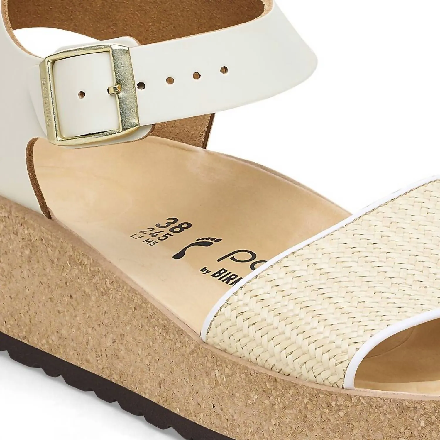 Women's Glenda Raffia Leather Sandals - Medium/narrow In White
