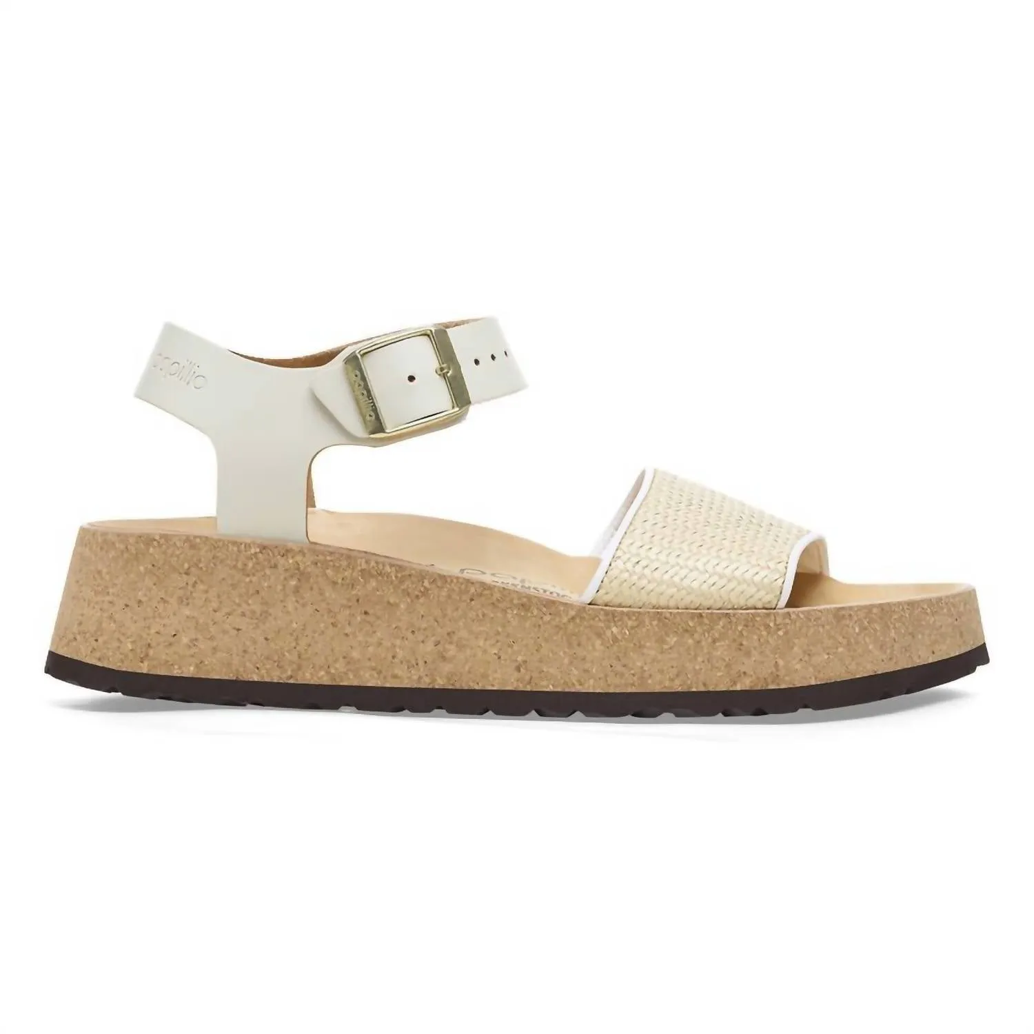 Women's Glenda Raffia Leather Sandals - Medium/narrow In White