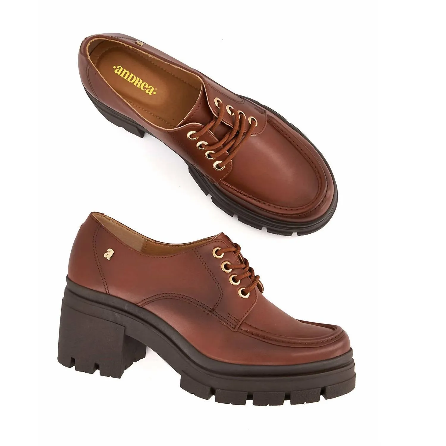 Women's Heeled Oxfords In Brown