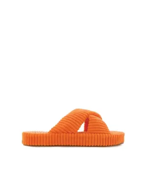 Women's Huxley Sandals In Orange Ribbed Terry