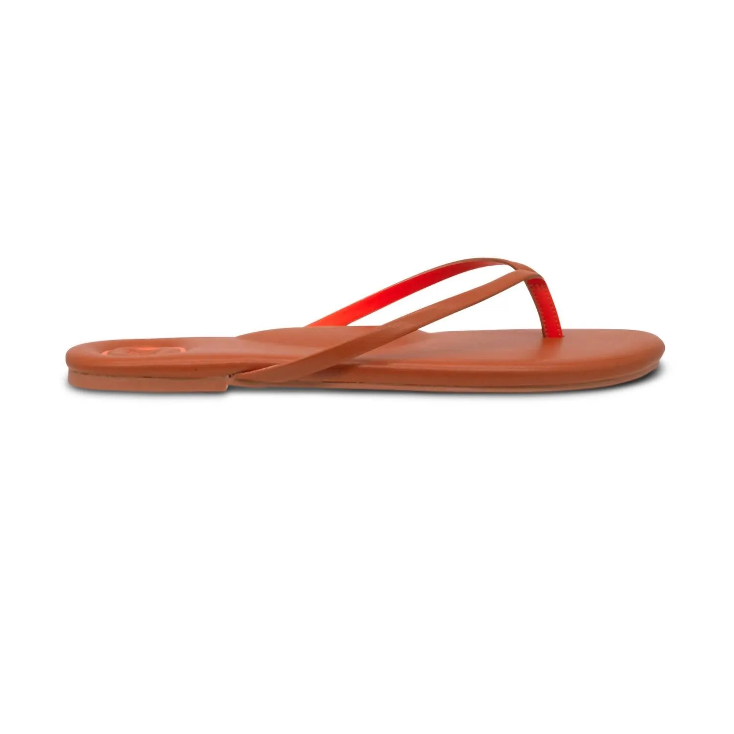 Women's Indie Sandals In Saddle With Orange